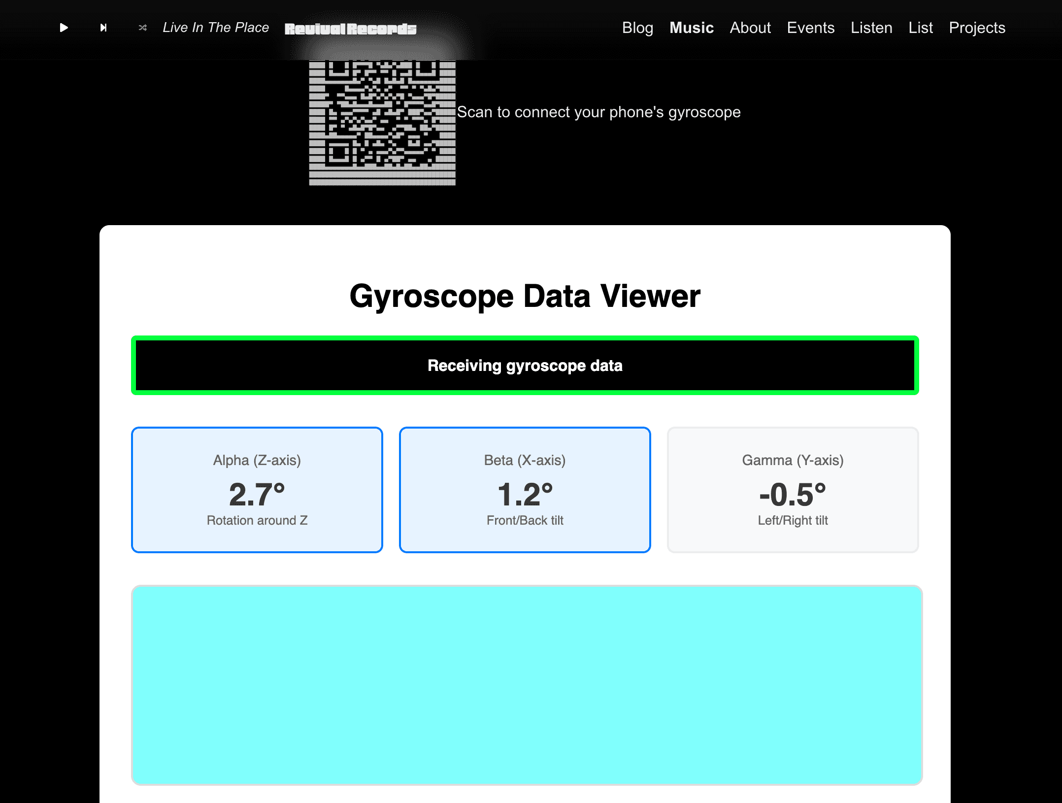 Phone Gyroscope Controller