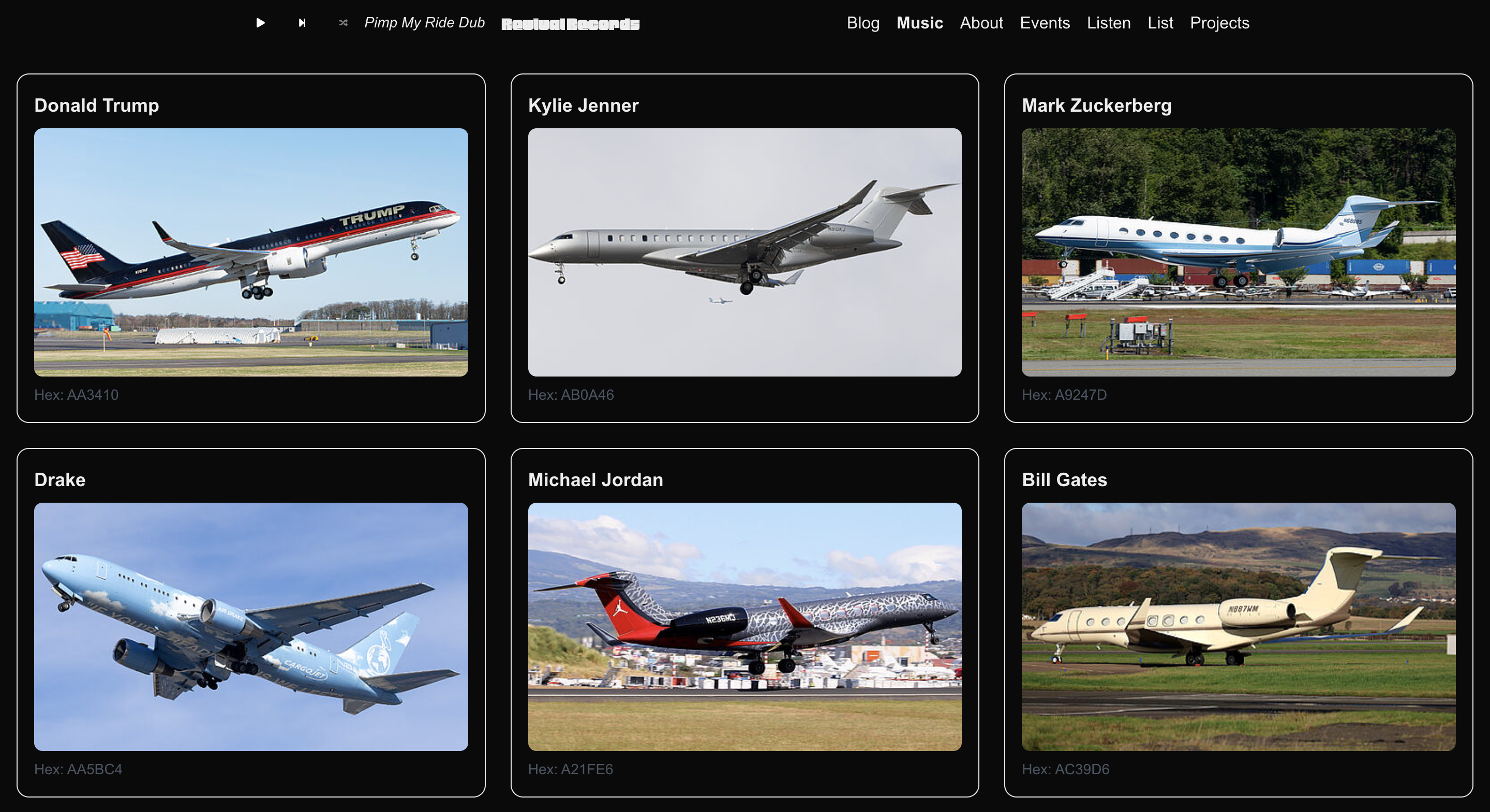Celebrity Jet Viewer